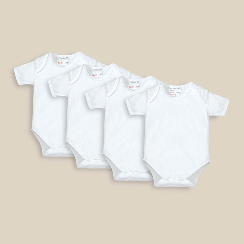 Pack of Eight Bodysuits – White