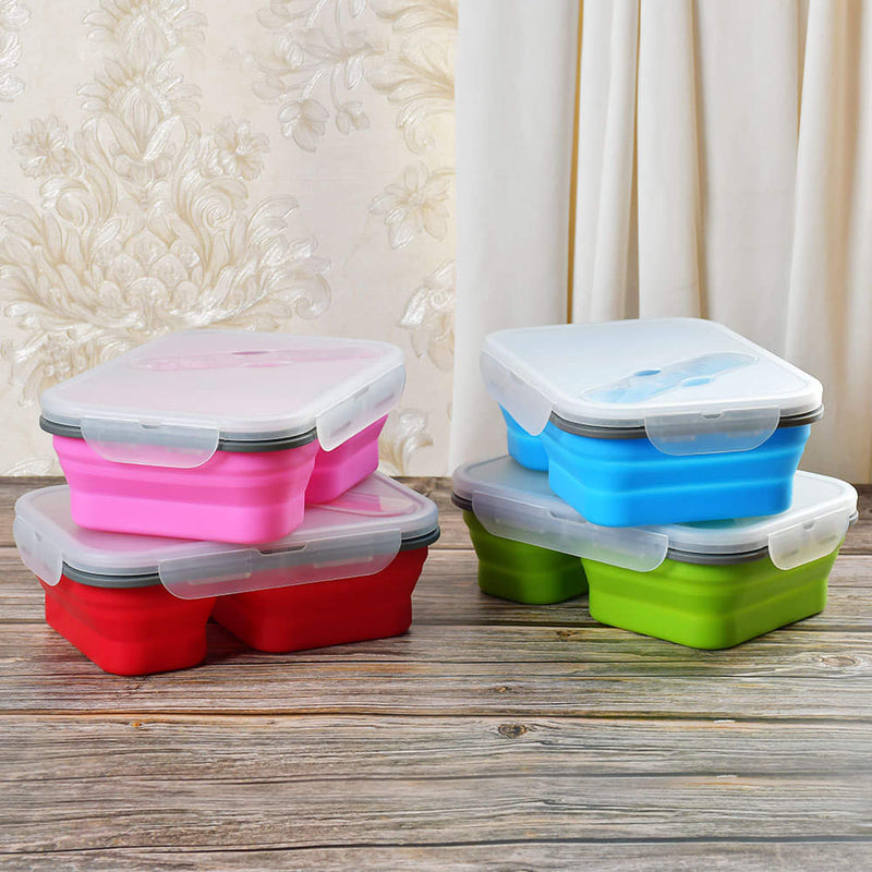 Silicon Foldable Lunch Box-Small