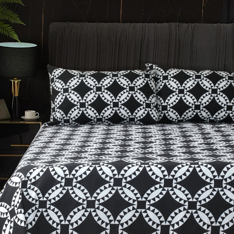 Classic Contrast Printed Flat Sheet
