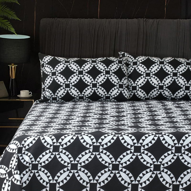 Classic Contrast Printed Flat Sheet