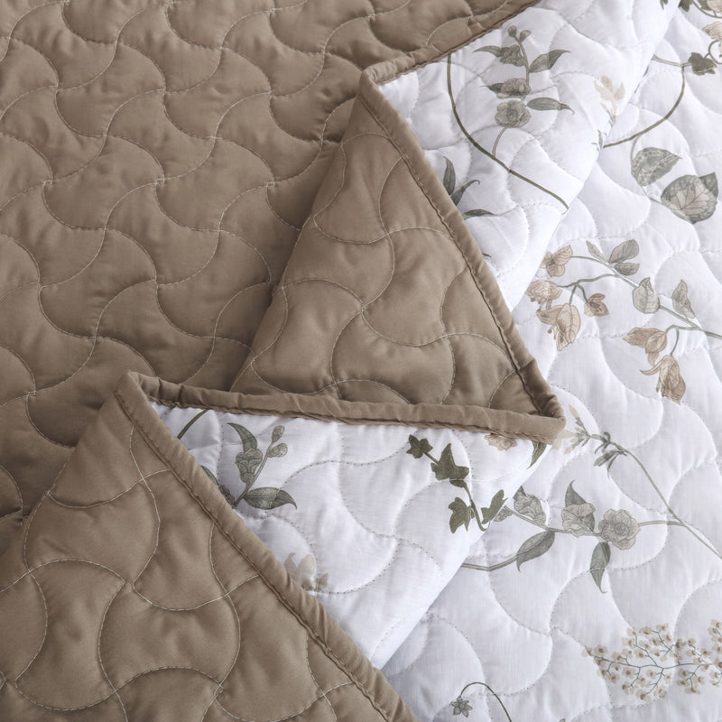 Spring Vines Quilted Bedspread
