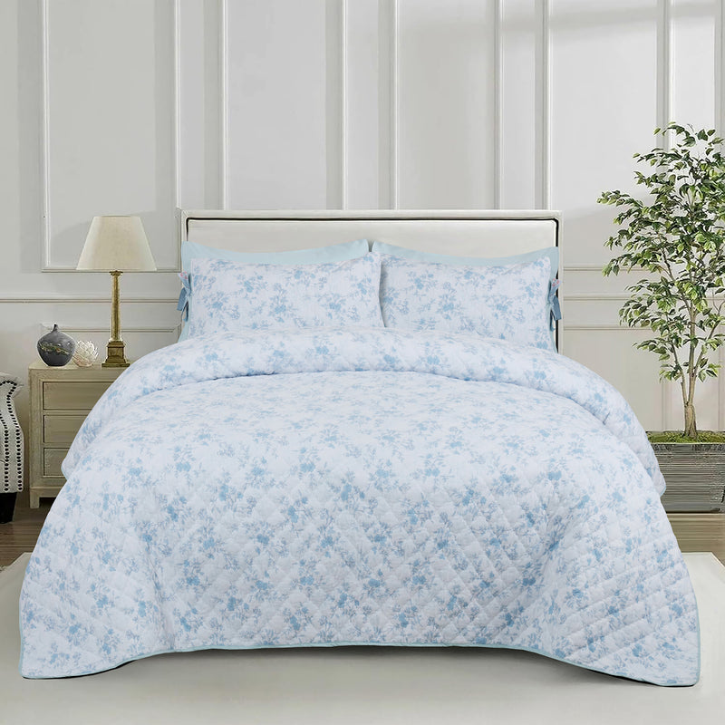 Floral Harmony Quilted Bedspread