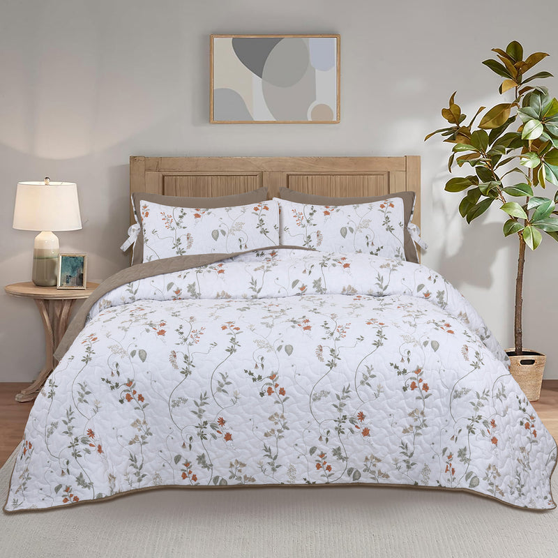 Spring Vines Quilted Bedspread