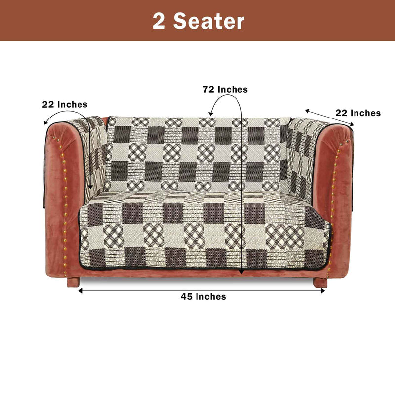 Buffalo Check Quilted Sofa Cover Set