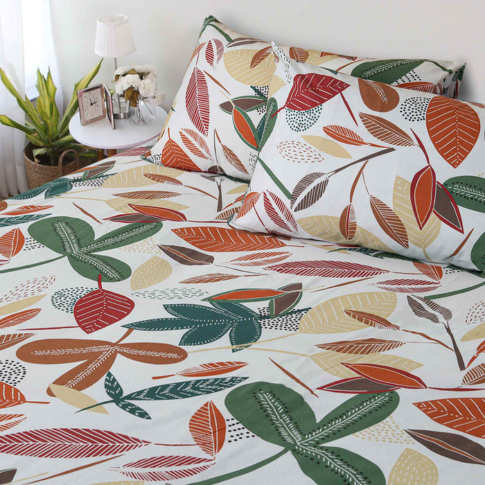 Fall Leaves Printed Bedsheet