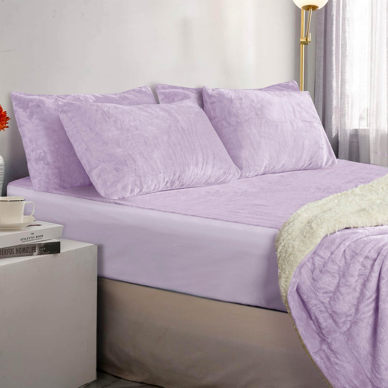 fleece-sherpa-blanket-bedsheet-6pc-set