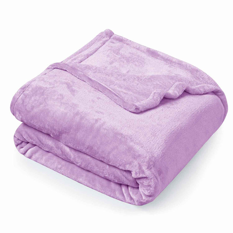 Supersoft 310 gsm Snuggly AC Fleece Blanket Lilac