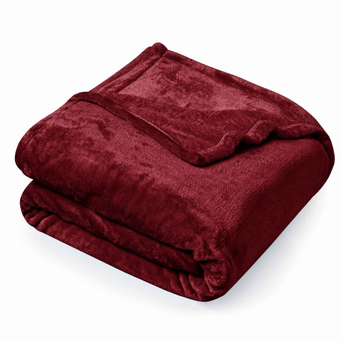 Supersoft 310 gsm Snuggly AC Fleece Blanket Maroon