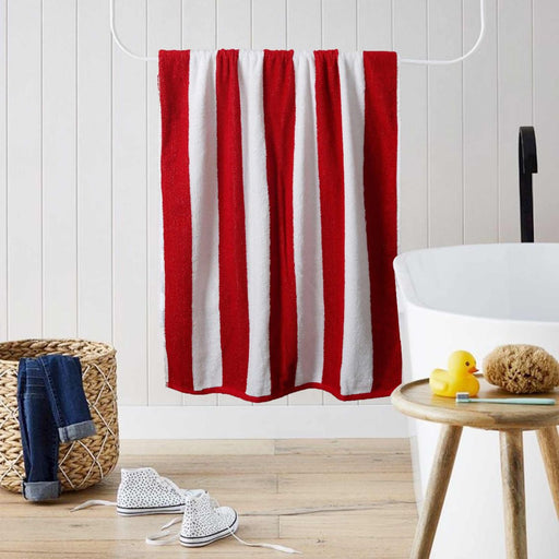 red striped baby towels