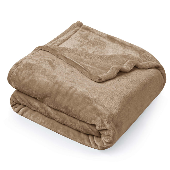 Supersoft 310 gsm Snuggly AC Fleece Blanket Sand