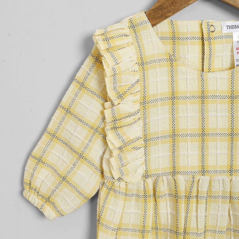 Sunny Plaid Baby Romper Set