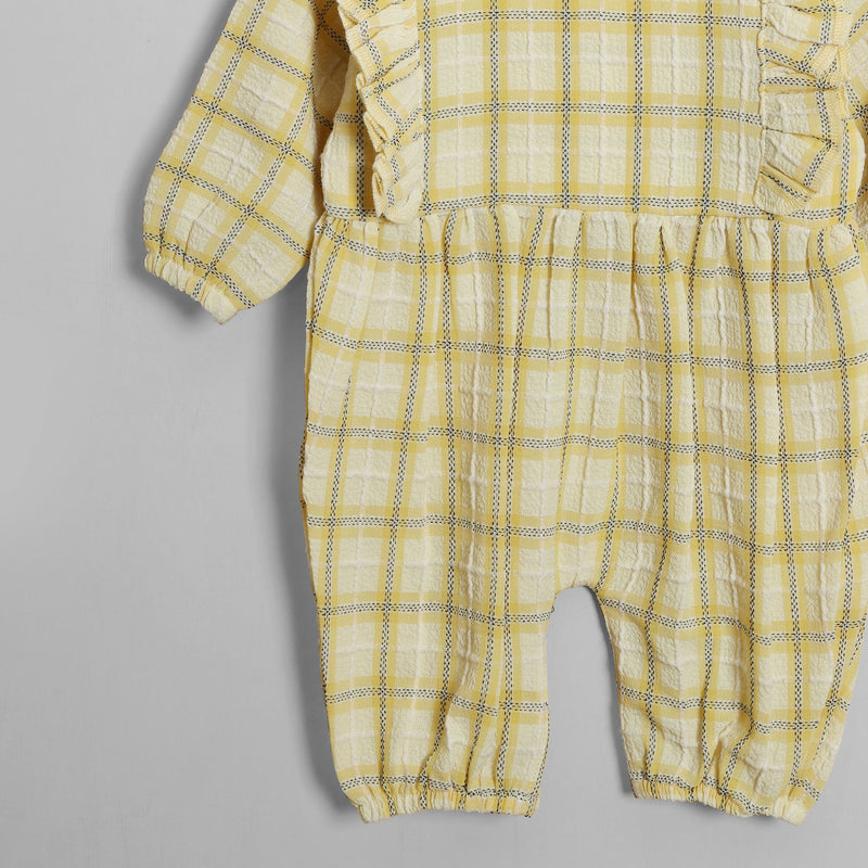 Sunny Plaid Baby Romper Set