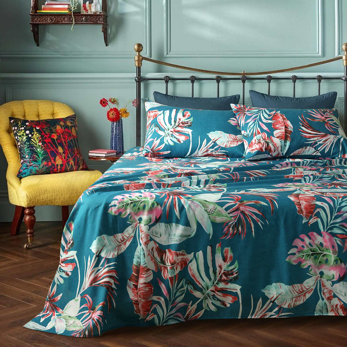 Tropical Tranquility Printed Bedsheet