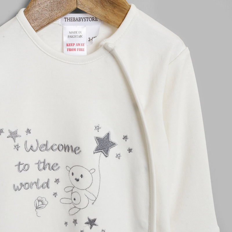 Welcome To The World Baby Romper