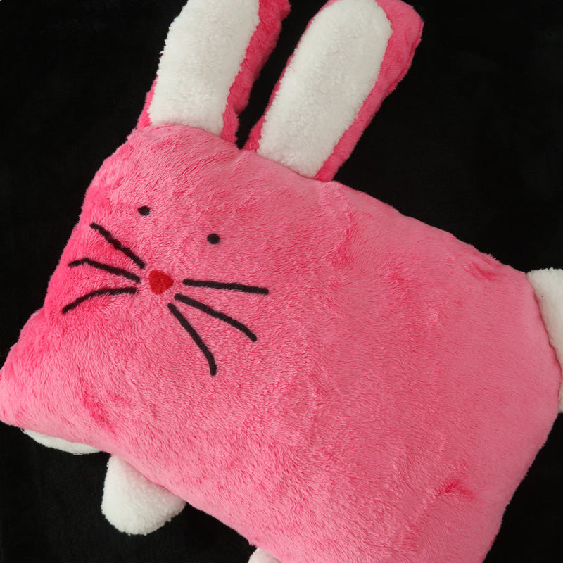 Dreamy Bunny Fleece Flat Sheet and Cushion