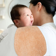 peach towel baby burp cloth