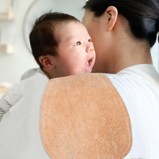 peach towel baby burp cloth