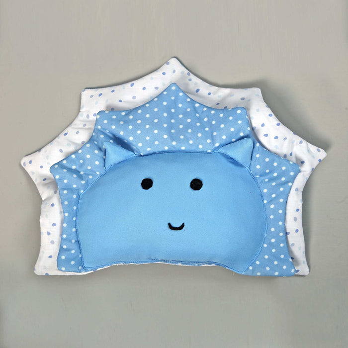 blue and white dots baby snuggle bed