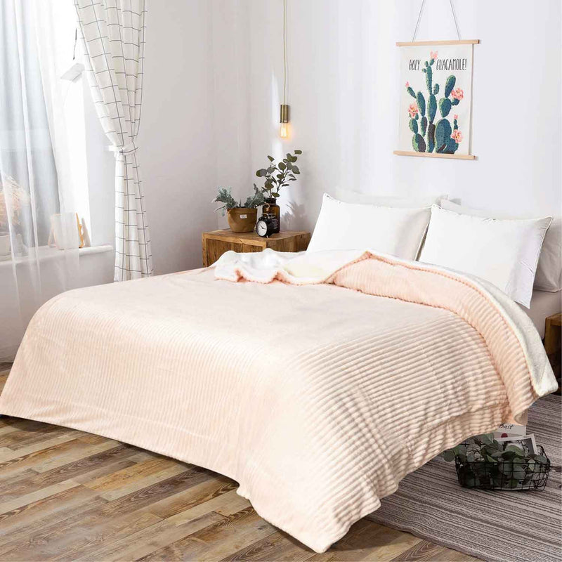 all seasons lines embossed sherpa ac blanket