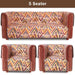 geometrical lines quilted sofa cover set