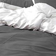 grey white reversible duvet cover set