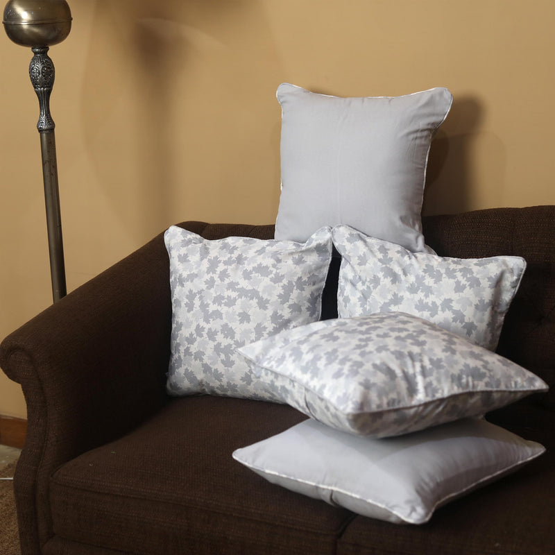 grey autumn cushion cover set bundle of 5