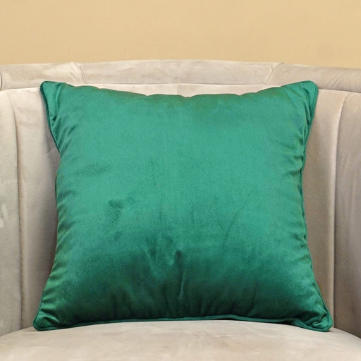 velvet cushion cover green