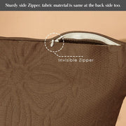 traditional textured french matelasse cushion cover with zip