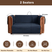 ultrasonic quilted sofa cover set navy