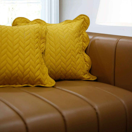 ultrasonic quilted cushion cover orchid