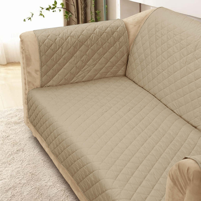 100% Waterproof Quilted Sofa Cover Sand