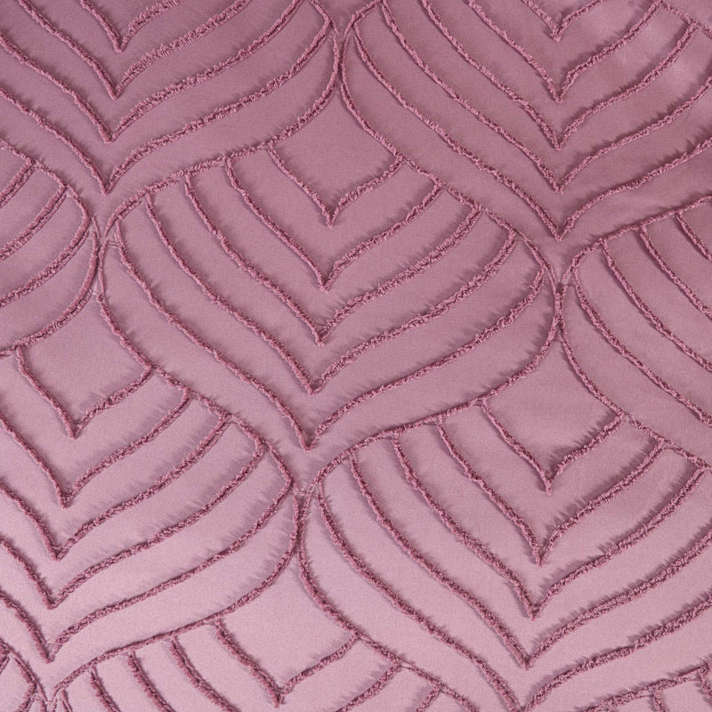 Mauve Pink Boho Tufted Duvet Cover- Soft Microfiber-6 Piece Set