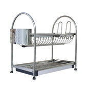 Metallic Crockery Rack Round with Spoon Holders (4186363035757)