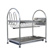 Metallic Crockery Rack Round with Spoon Holders (4186363035757)