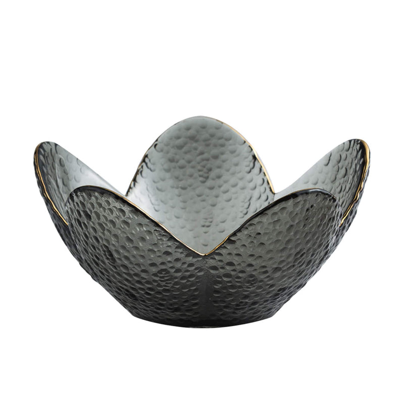 Moderno Lily Shaped Glass Serving Bowl