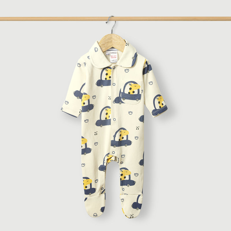 Cars Printed Baby Rompers (Pack of 3)