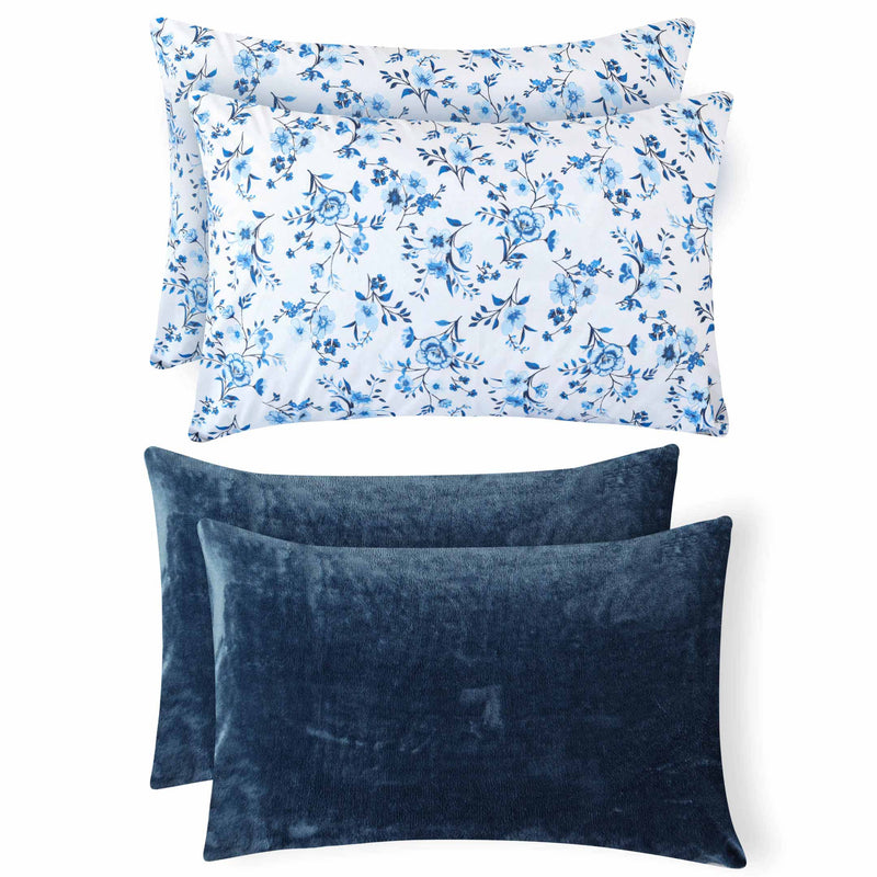 Azure Meadow Printed Razaye Set-6pc