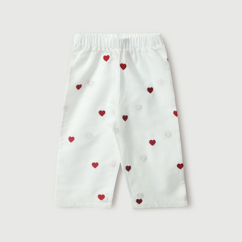 Tiny Heart Embroidered Kameez With Trouser
