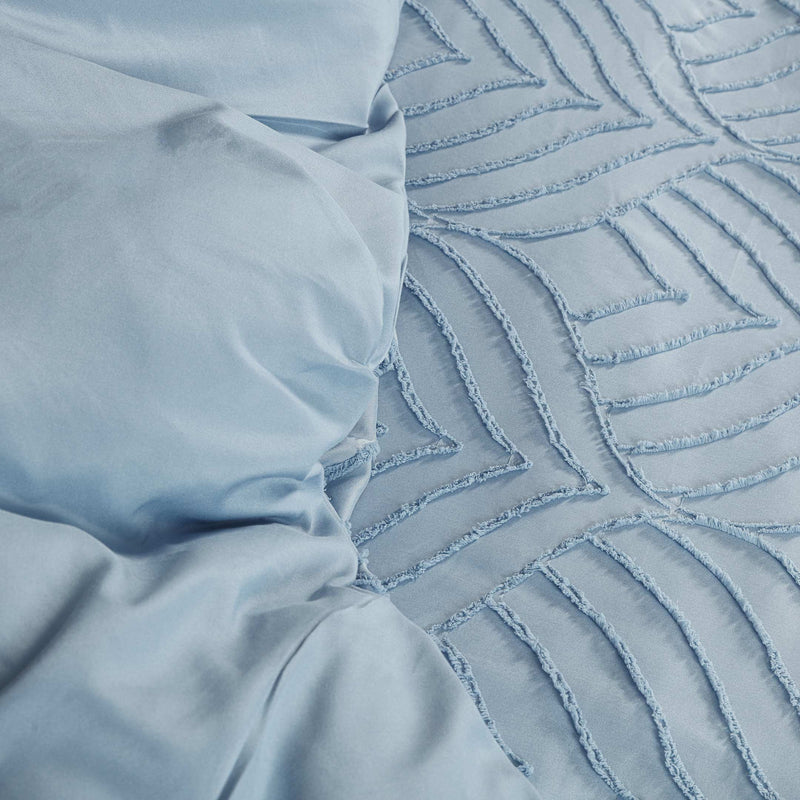 Sky Haven Boho Tufted Duvet Cover- Soft Microfiber- 6 Piece Set