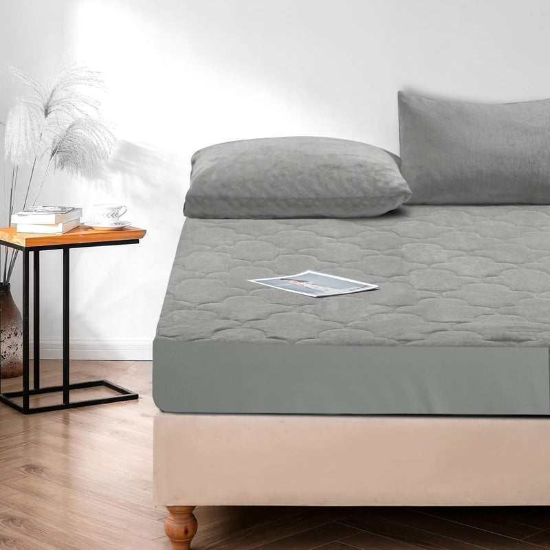 Plush Quilted Fleece Fitted Sheet