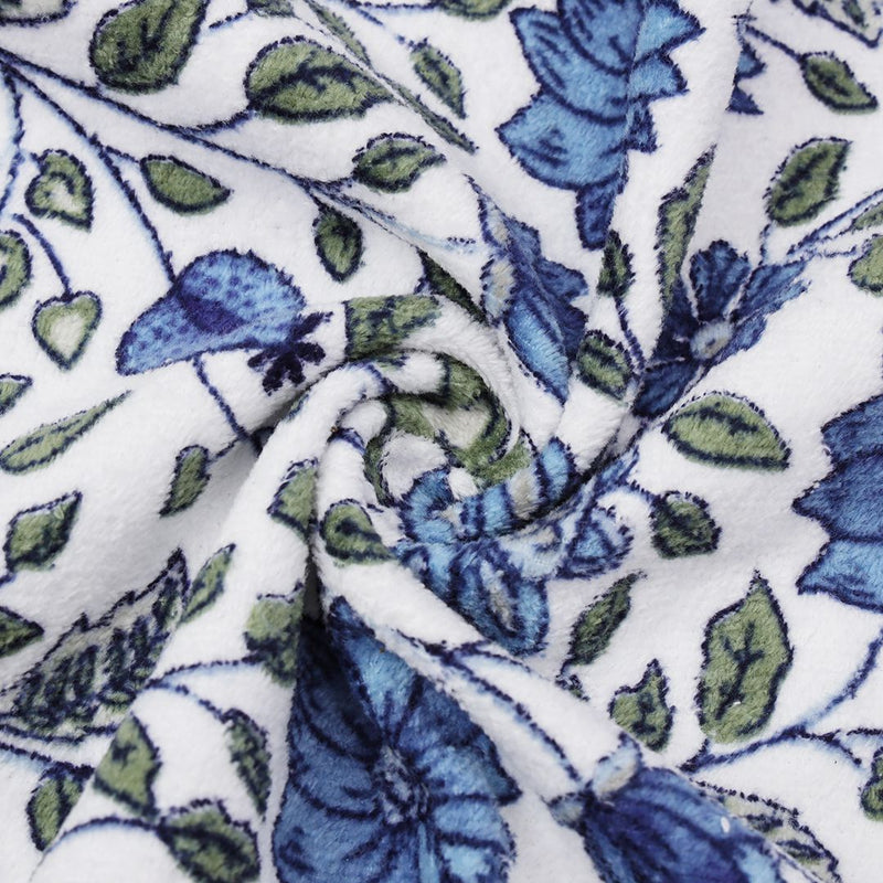 Blue N Green Floral Design Hand Towel