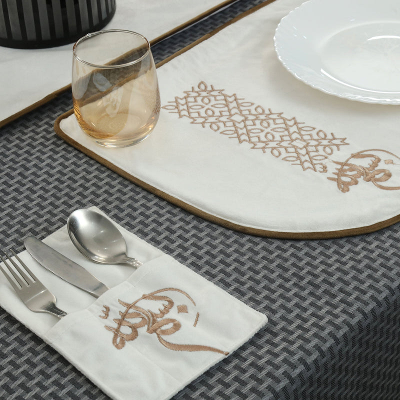 Bismillah Embroidered - Dining Table Set