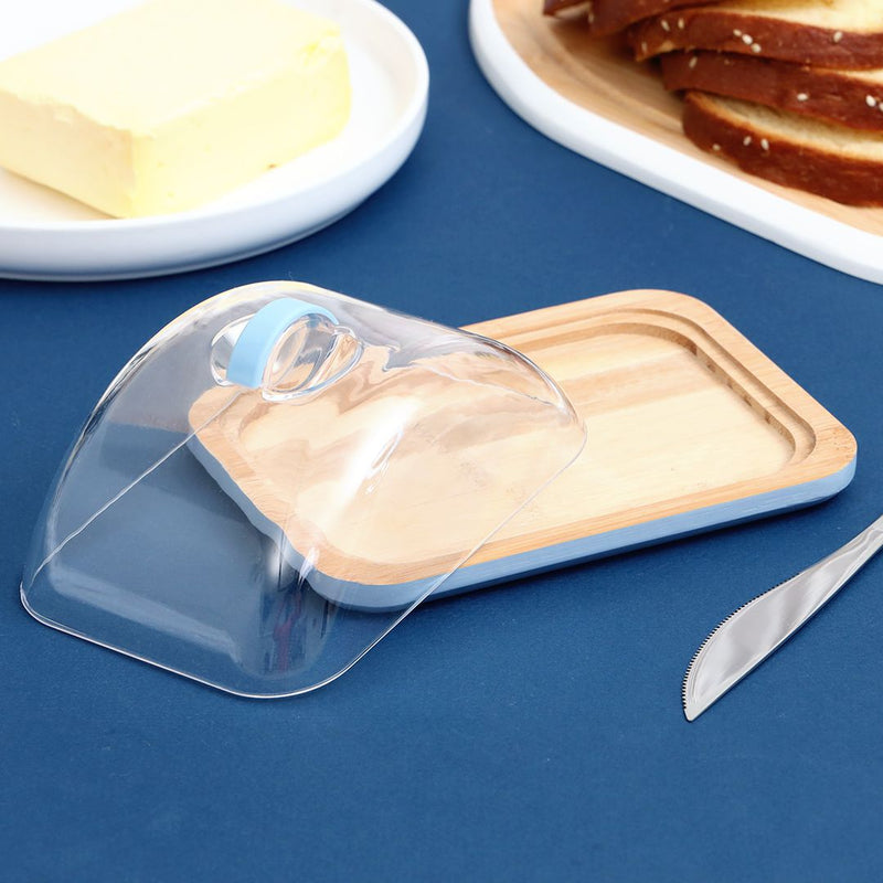 Bamboo Butter Serving Tray with Acrylic Cover