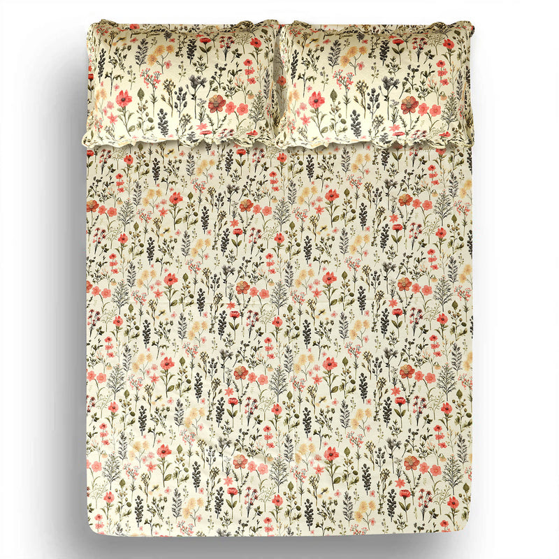 Charcoal Rose Bedsheet Set