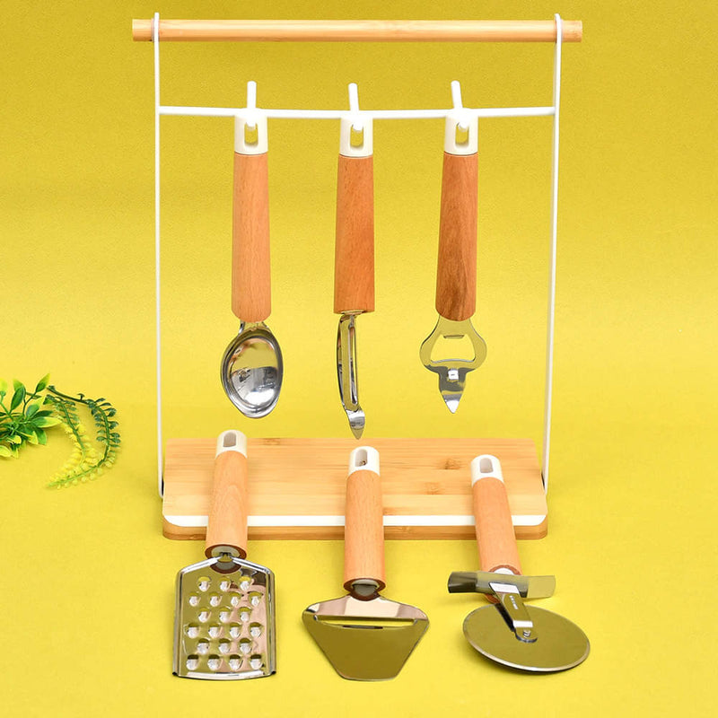 Tessie & Jessie 6 Pieces Utensil Set With  Stand