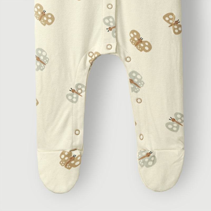 Butterfly Printed Baby Rompers (Pack of 3)