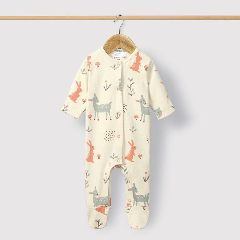 Animal Printed Baby Rompers (Pack of 3)
