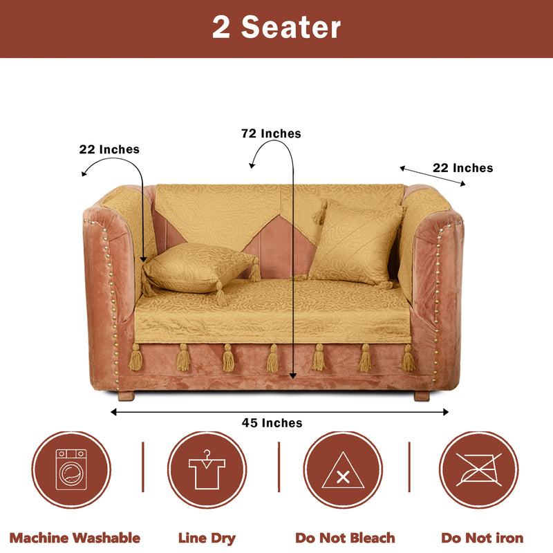 Premium Jacquard Sofa Cover Lime