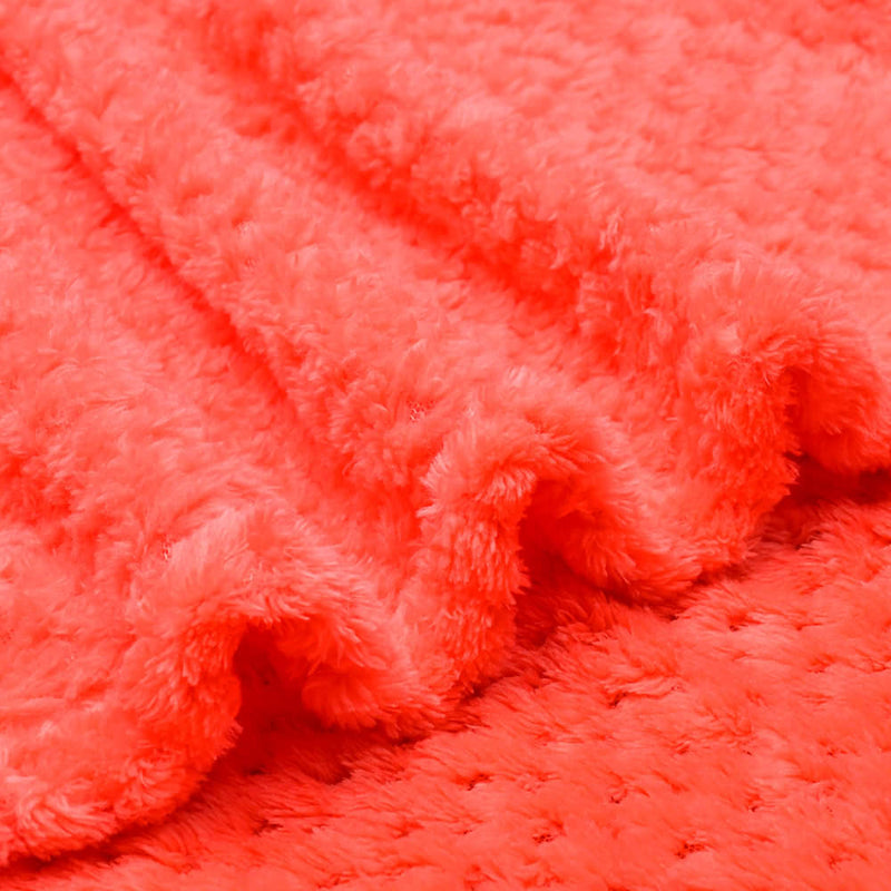 Fluffy Fleece Flannel Winter Blanket-Red