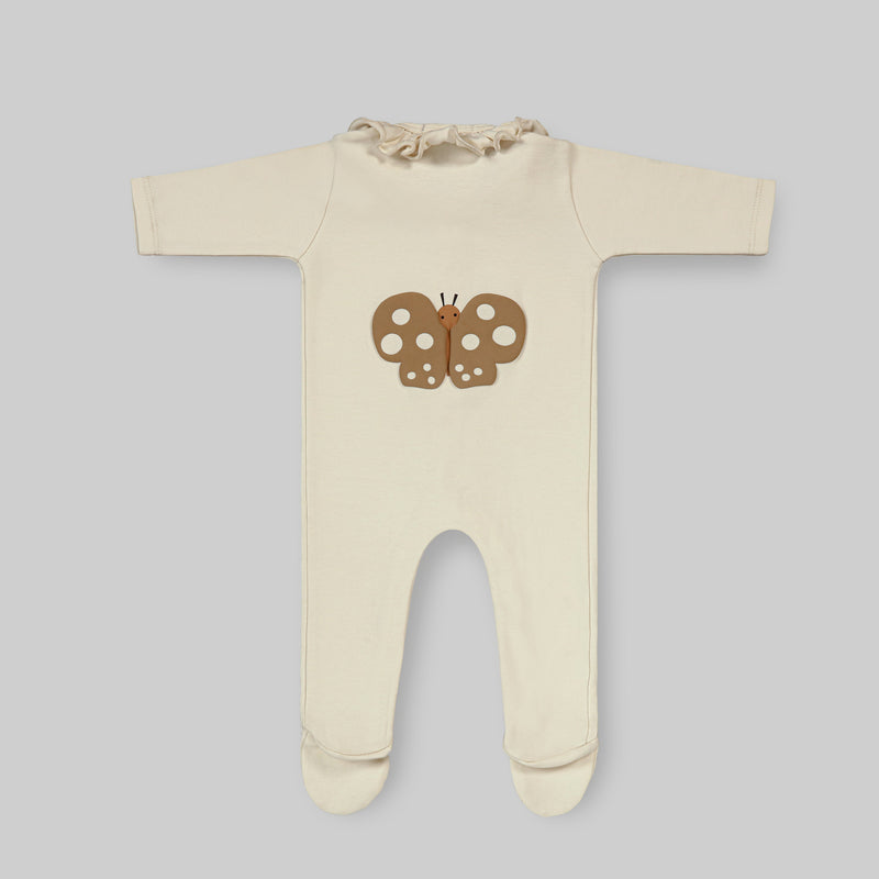 Butterfly Printed Baby Rompers (Pack of 3)